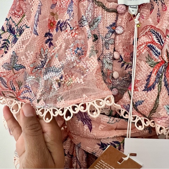 HEMANT & NANDITA KATI TIERED MINI DRESS. Medium. New With Tags - Picture 7 of 10